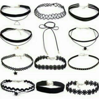 Set vòng cổ choker 12 món
