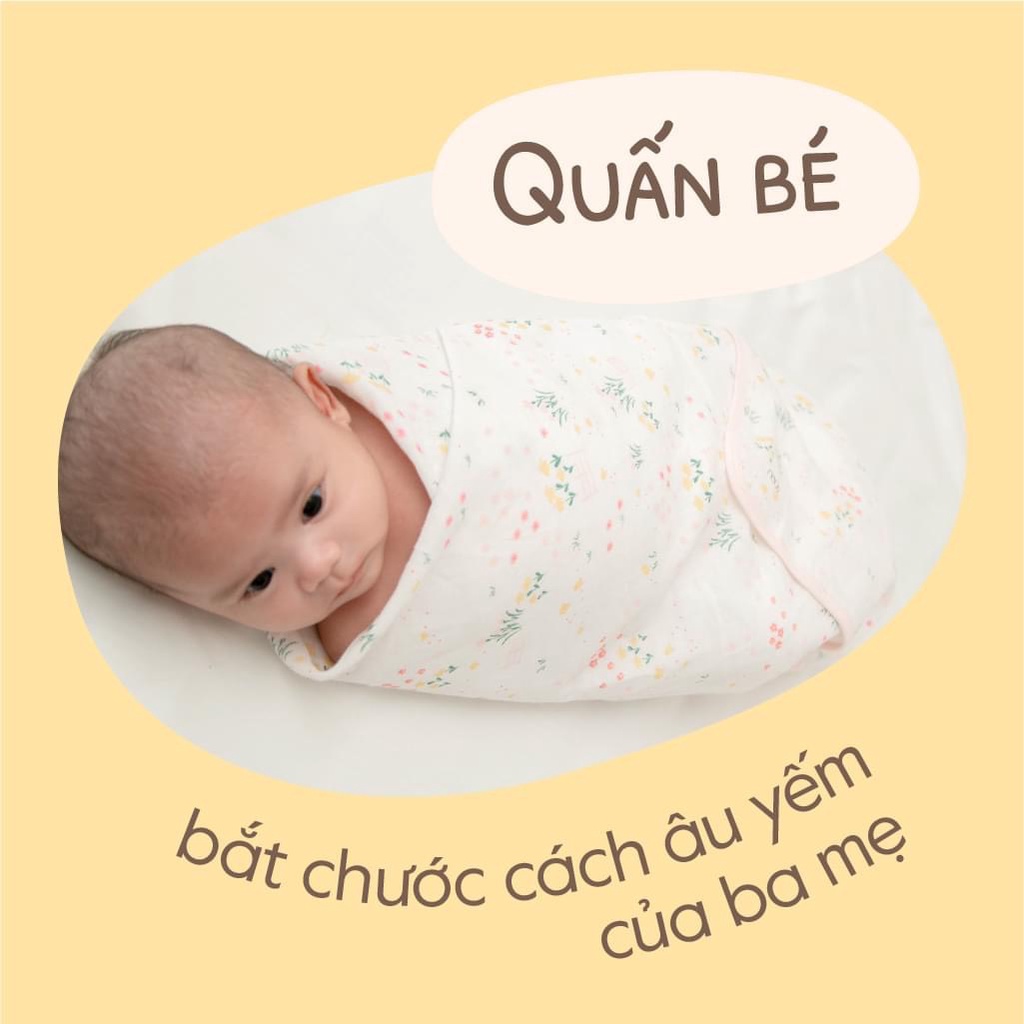[CHÍNH HÃNG] Khăn xô đa năng cotton &amp; sợi tre bamboo kích thước 1m2x1m2 Nous
