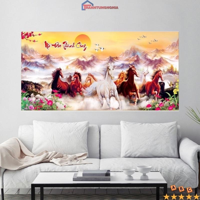 Tranh đính đá ABC mã đáo thành công 1m x 50cm
