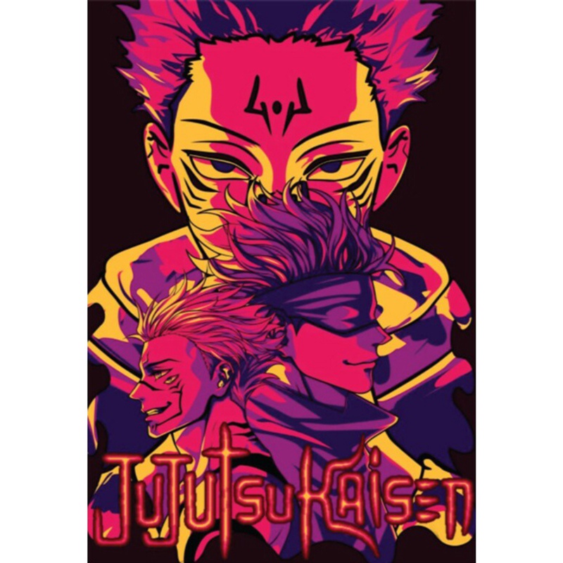 Tranh treo tường họa tiết hoạt hình Jujutsu Kaisen cổ điển đơn giản trang trí nhà cửa/quán cà phê SERIES 4