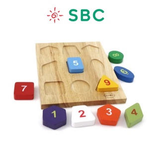 Đồ chơi gỗ Bộ xếp 9 hình Winwintoys cho bé học hình khối, màu sắc, học đếm và chơi xếp hình lắp ráp