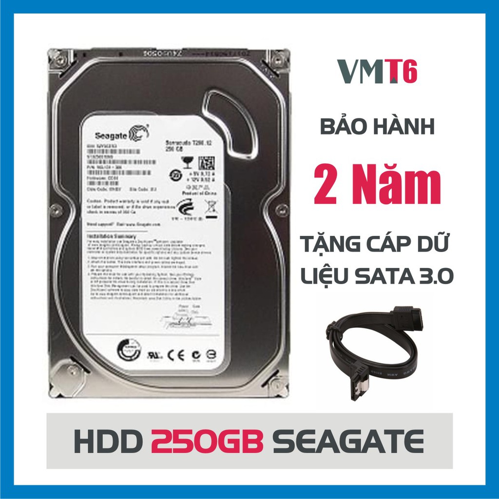 Ổ cứng HDD Seagate 250GB - Tháo máy đồng bộ mới 99% - Bảo hành chính hãng 24tháng 1 đổi 1