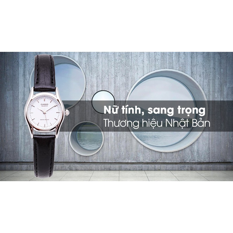 Đồng hồ nữ dây da chính hãng Casio Standard Anh Khuê LTP-1094E-7ARDF