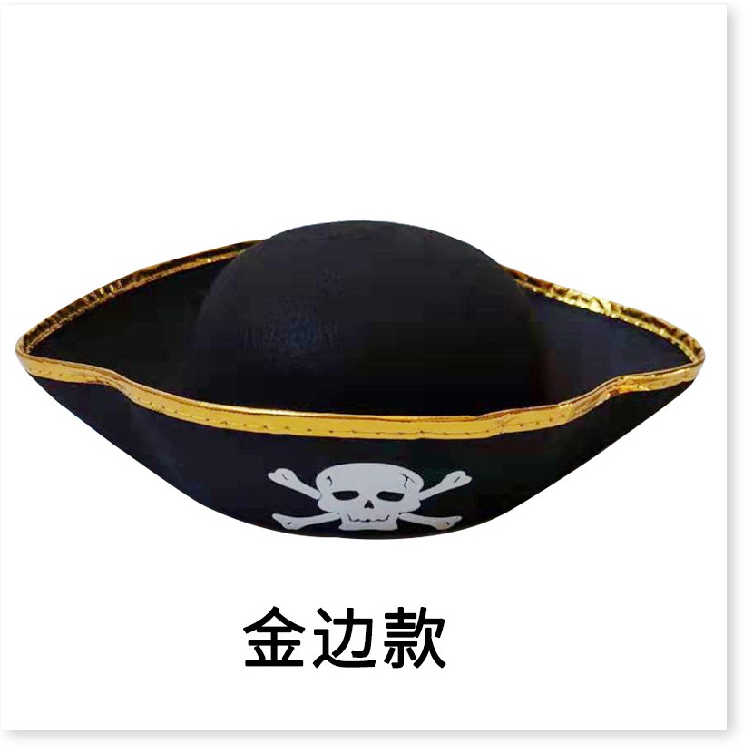 Halloween mũ trẻ em lễ hội ma người lớn cosplay đạo cụ vành vàng vành bạc đội trưởng cướp biển nhỏ
