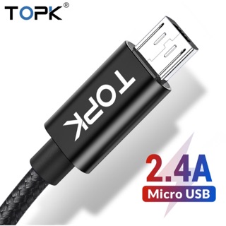 Cáp sạc Type-C & Micro USB & Lightning hiệu TOPK dài 2m