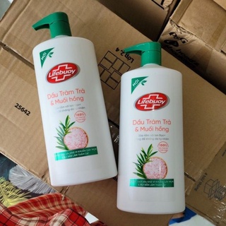 Sữa tắm detox Lifebuoy Dầu Tràm Trà và Muối Hồng 800g