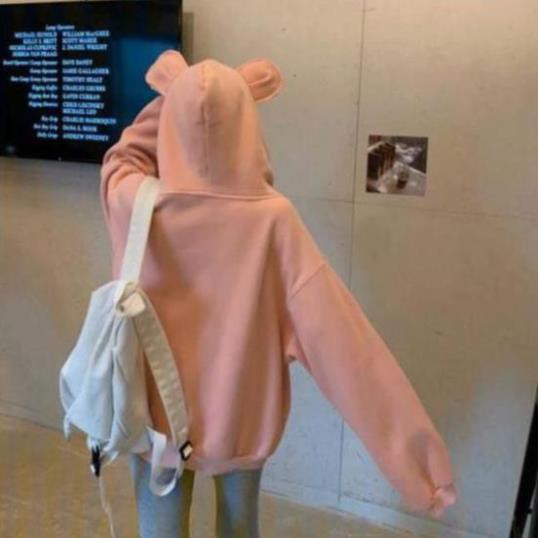 Áo Khoác Nỉ - Áo Khoác Thun Nỉ Ngoại Trơn Tai Thỏ Mền Mịn Thoáng Mát | BigBuy360 - bigbuy360.vn