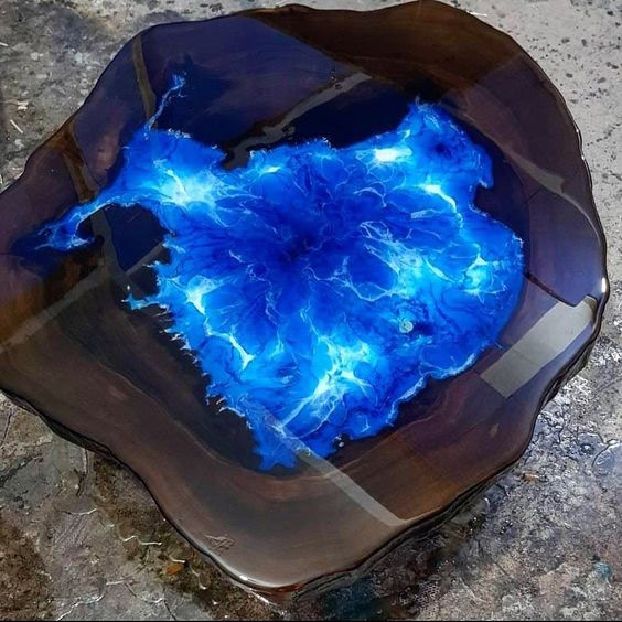 Màu Acrylic XANH DA TRỜI - BLUE chuyên dùng pha Epoxy Resin - Hộp 50g ducthanhresin