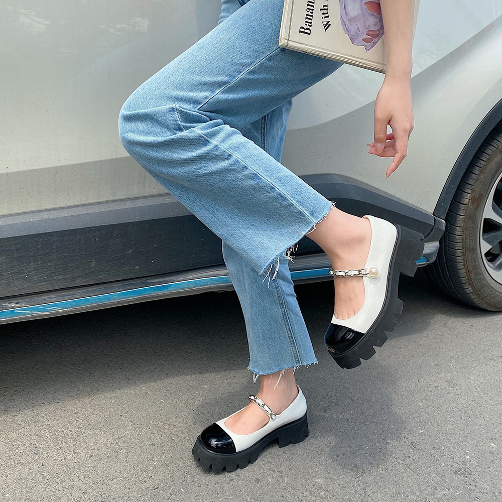 Giày Mary Janes dáng hot trend quai đính hạt mã 329