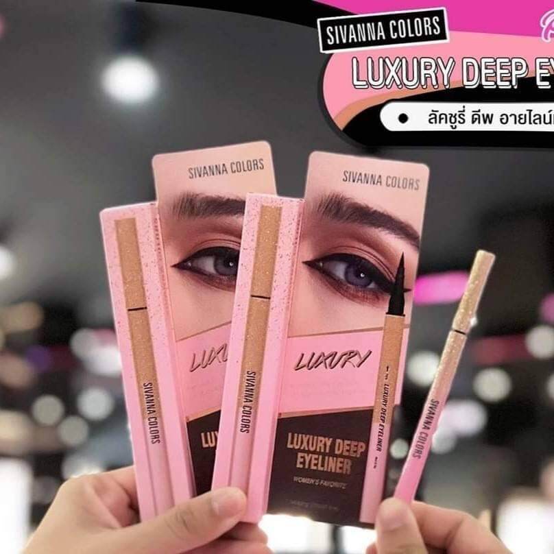 [Combo]Mascara 2 đầu 6X Two-Step và kẻ mắt Luxury Deep Eyeliner Sivanna Colors Thái Lan chuyên dụng cho makeup