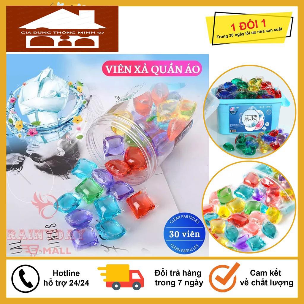 [Bán Giá Sỉ 551] Hộp 30 Viên Xả Quần Áo Siêu Sạch, Loại Bỏ Tất Cả Các Vết Bẩn Kho Tan