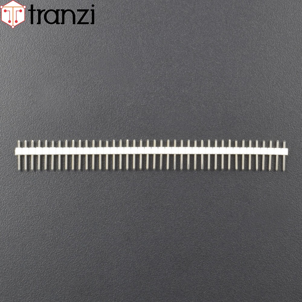 Giăm cắm 2.54mm đơn đực thẳng 40P 11.34mm trắng mạ Niken - túi  5 cái