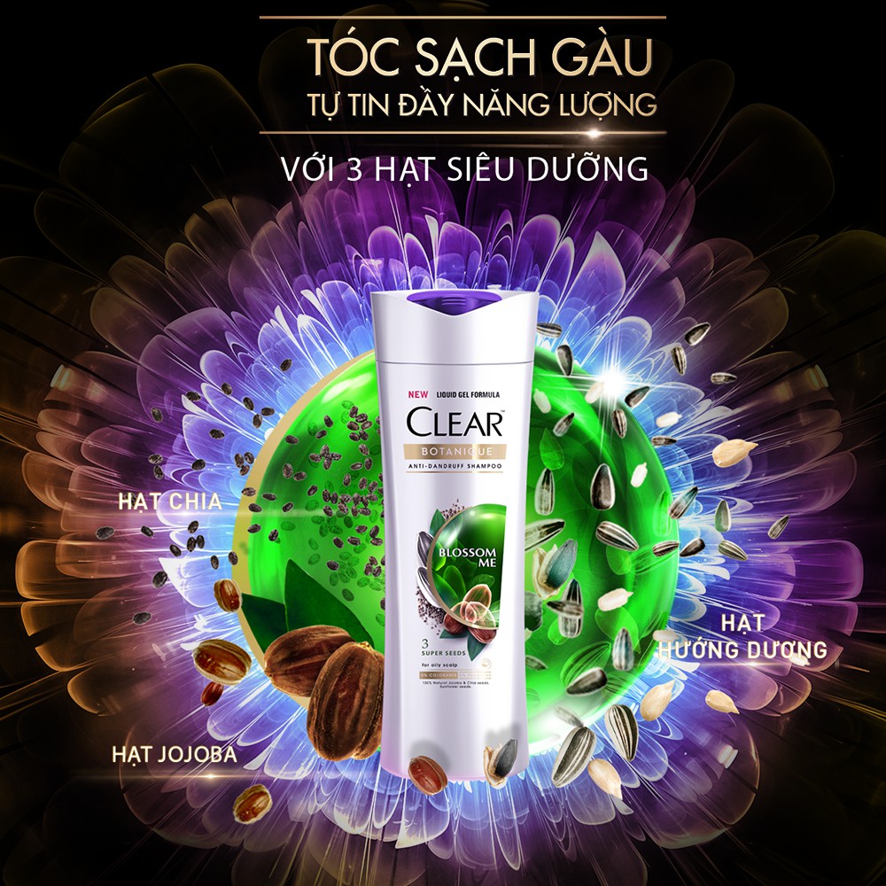 [HB GIFT] Clear Botanique 5 Tinh Dầu Dầu Gội Sạch Gàu 180g | BigBuy360 - bigbuy360.vn
