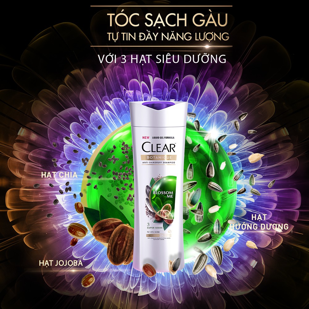 Dầu gội trị gàu Clear Botanique thảo dược 630g