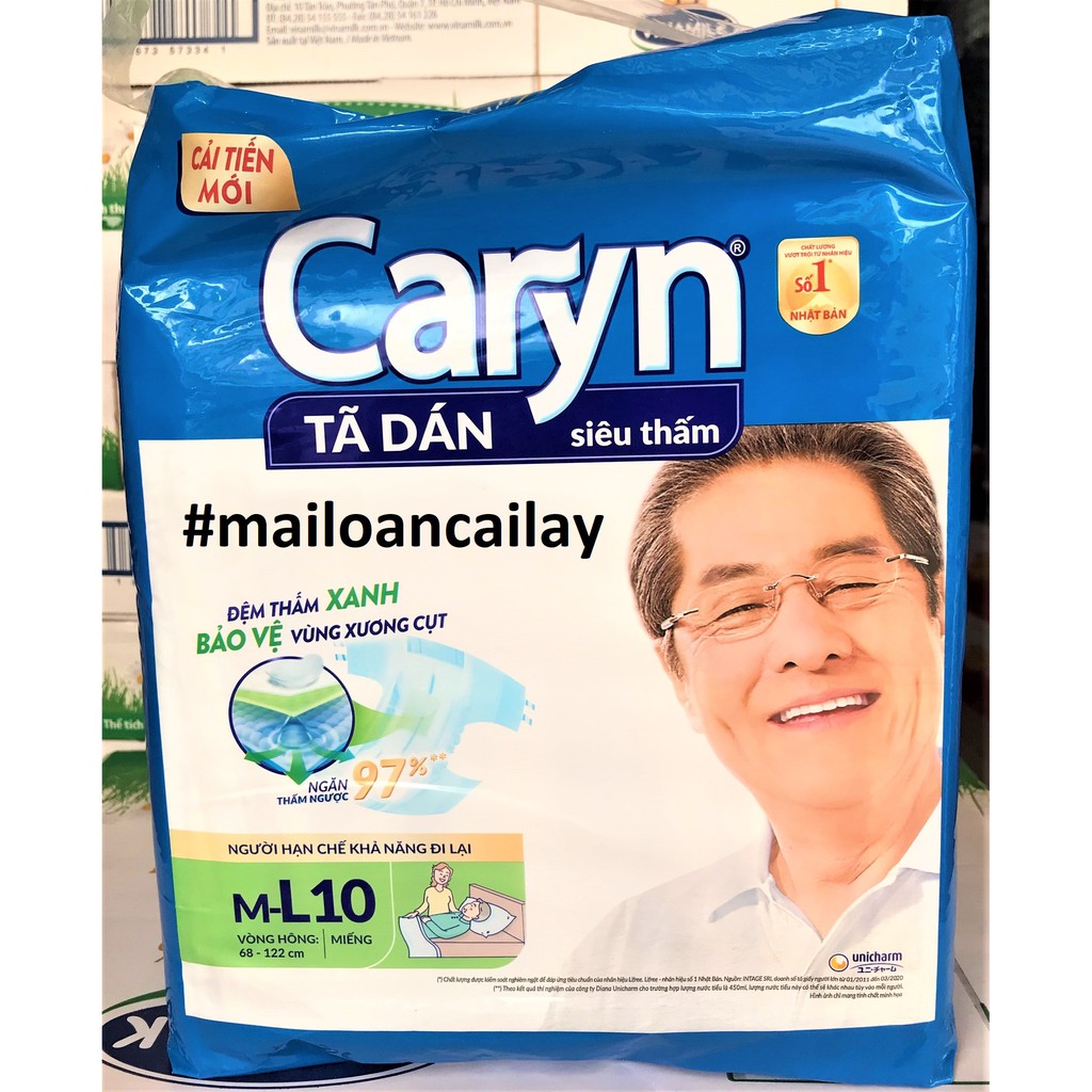 Tã dán Caryn người lớn Size M10-ML10