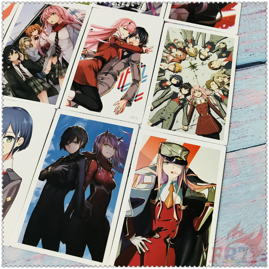Hộp 30 Cái/ Hộp ✪ Bộ Hình Thẻ Lomo Hoạt Hình DARLING In The FRANXX ✪ Bưu Thiếp Mini Kích Thước 5.5cm*8.8cm Dùng Làm Quà Tặng