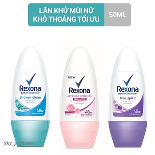 Lăn Khử Mùi Rexona Ngăn Tiết Mồ Hôi Khô Thoáng Tối Ưu Cho Nữ 50ml