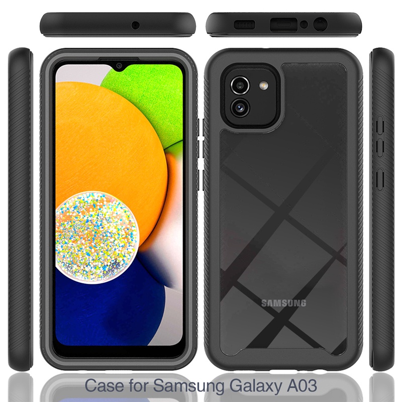 Ốp Điện Thoại 2 Trong 1 Chống Sốc Bảo Vệ 360 Độ Cho Samsung Galaxy A03s A03 A02s A02 M02