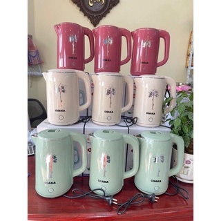 Ấm đun nước của nhật , ấm osaka 2 lớp 2,5L , siêu tốc đun nước 2 lớp
