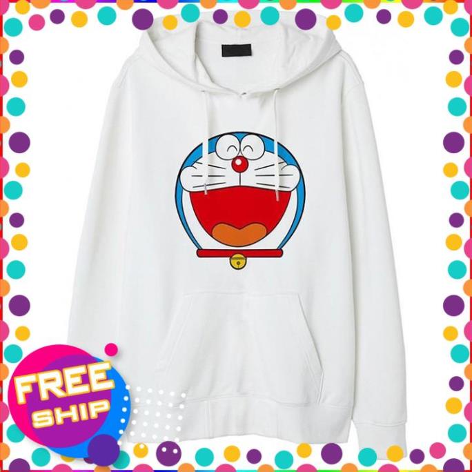 🎁 HOT- Áo Hoodie In Hình Doremon - Áo khoác nỉ da cá form suông rộng có mũ unisex | Xưởng áo thun giá sỉ - siêu sốc 💖