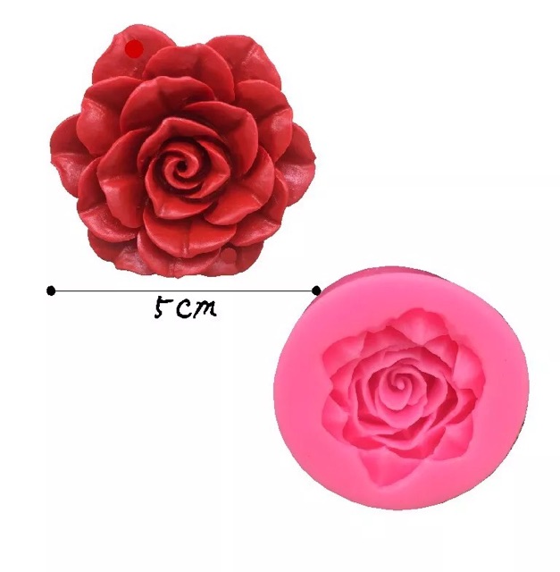 Khuôn hoa Hồng cánh tim 4cm M15