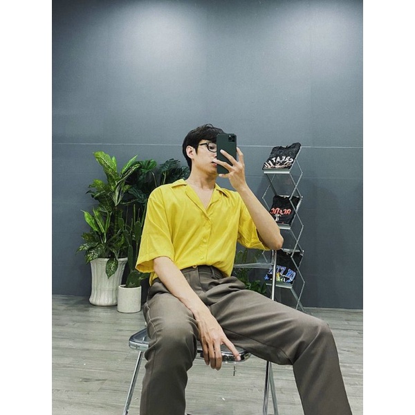 [Ảnh thật] Sơ mi lụa cổ vét đủ màu nam nữ