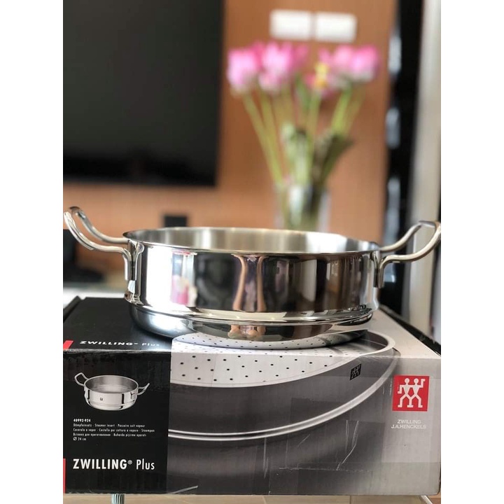 Xửng hấp Zwilling đường kính 24cm chất liệu thép không gỉ an toàn, hàng Đức chính hãng