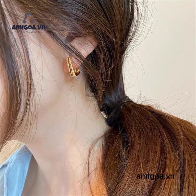 ✨✨Cặp bông tai mạ bạc 925 hình vuông độc đáo phong cách Hong Kong cổ điển