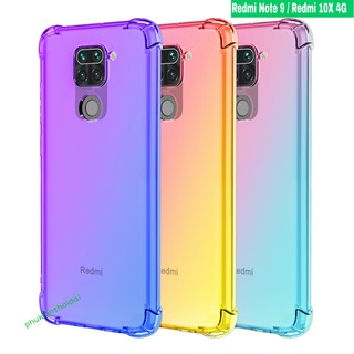 Ốp lưng Redmi Note 9 / Redmi 10X 4G dẻo TPU đa sắc lồi 4 góc chống sốc chống ố vàng 2