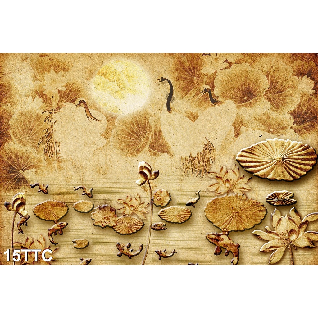 TRANH DÁN TƯỜNG TRÚC CHỈ PHÒNG THỜ GIA TIÊN - TRANH DÁN BÀN THỜ ÔNG BÀ