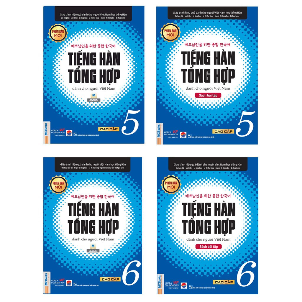 Sách - Trọn Bộ Tiếng Hàn Tổng Hợp Dành Cho Người Việt Nam Cao Cấp 5,6 - Bản Đen Trắng ( SGK + SBT )