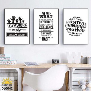 Bộ 3 tranh canvas động lực TEAMWORK | MS DL0042