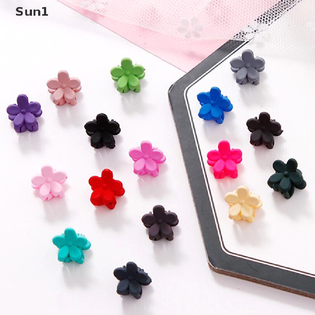 Set 1 / 10 Kẹp Tóc Càng Cua Hình Bông Hoa Màu Sắc Ngọt Ngào Thời Trang