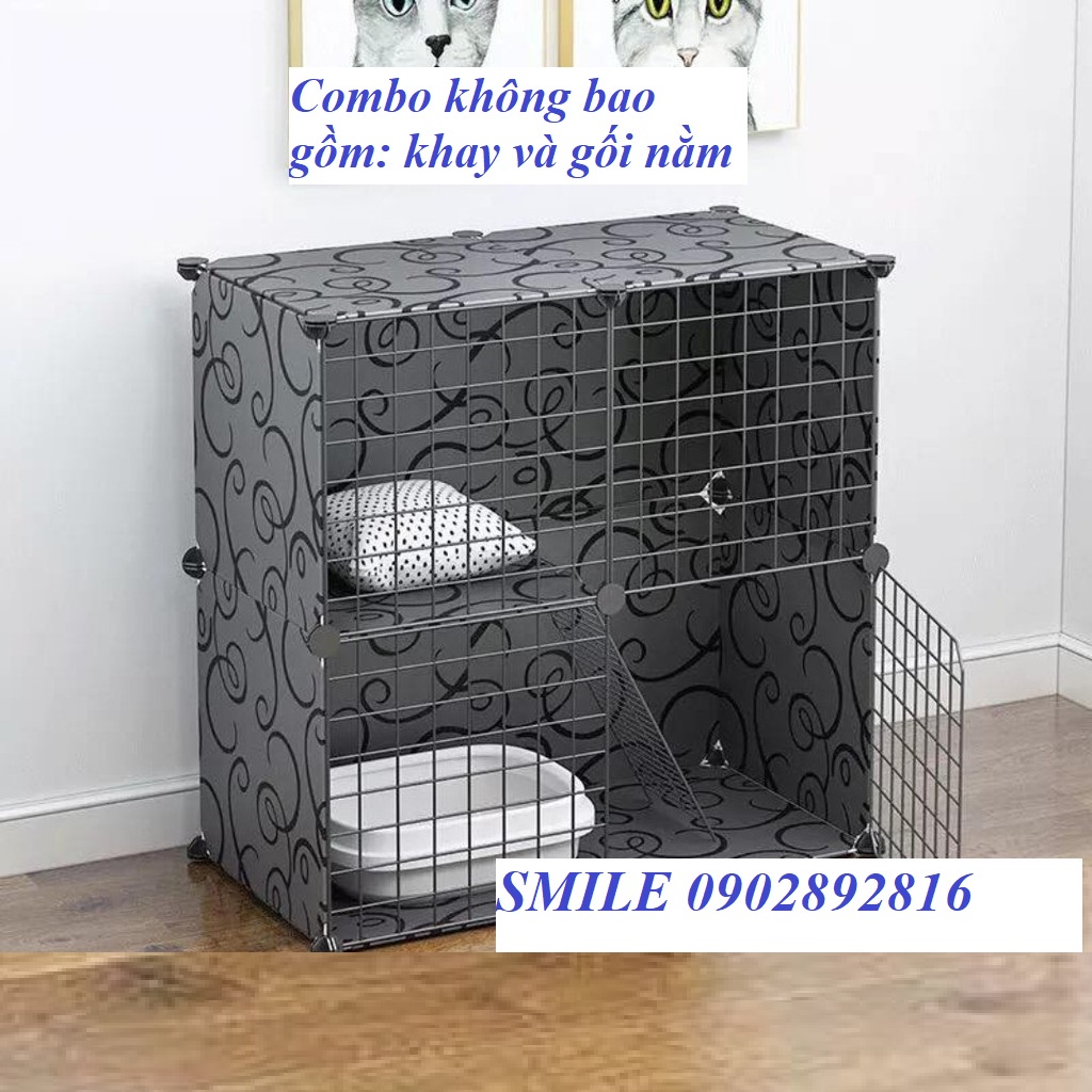 (XẢ KHO) BỘ COMBO CHUỒNG MÈO ,CHUỒNG CHÓ ,CHUỒNG QUÂY LẮP GHÉP SƠN TĨNH ĐIỆN CHO PET