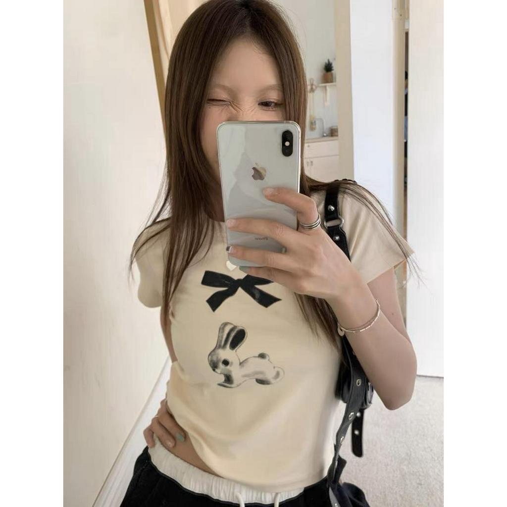 𝐋𝐘𝐂𝐇𝐄𝐍-Áo Babytee Thỏ 2 màu