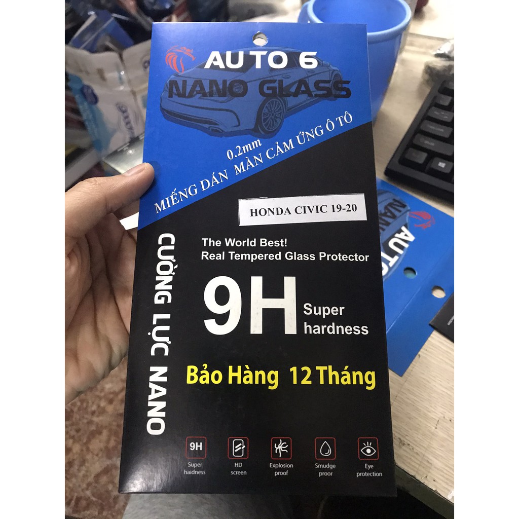 Miếng dán cường lực Nano màn hình dvd cho ô tô. CRV. CIVIC, MAZDA 3, CX5, CX8