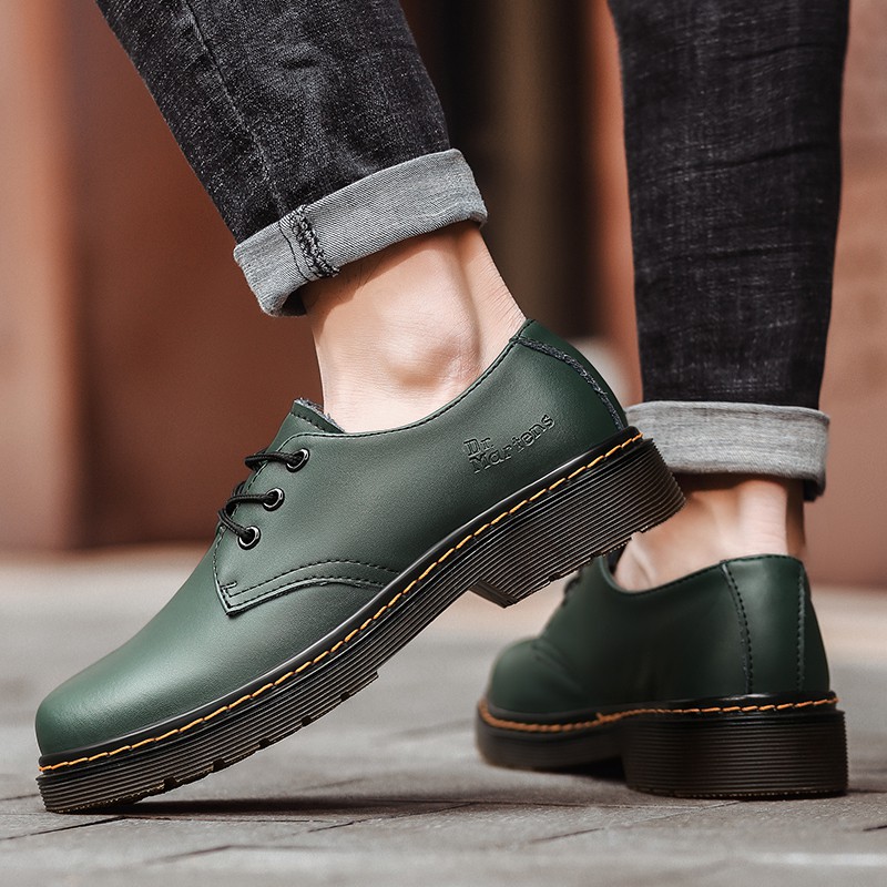 Giày Bốt Da Cổ Cao Chống Thấm Nước Thoáng Khí Thời Trang Unisex 1461 Dr.martens