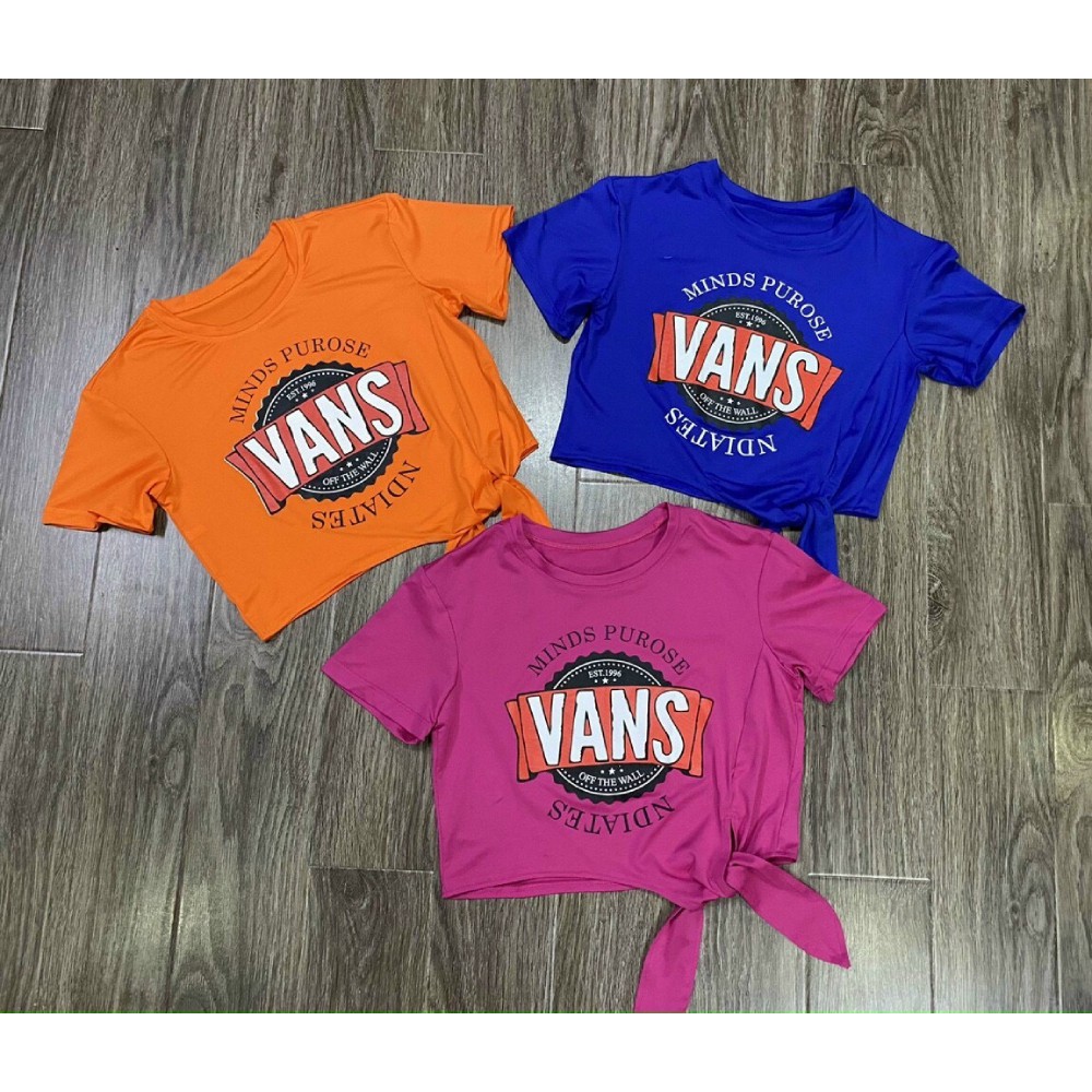 Áo croptop Vans buộc dây cực xinh (đồ tập gym-yoga nữ)