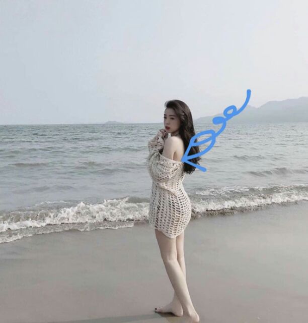 Áo choàng lưới đi biển | BigBuy360 - bigbuy360.vn