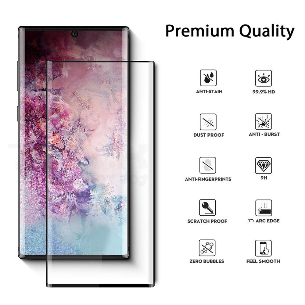 Kính cường lực cong 20D bảo vệ toàn màn hình cho Samsung Note 20 10 10+ 9 8 S20 Ultra S21 FE S20+ S10 S10E S9 S8 Plus Pro
