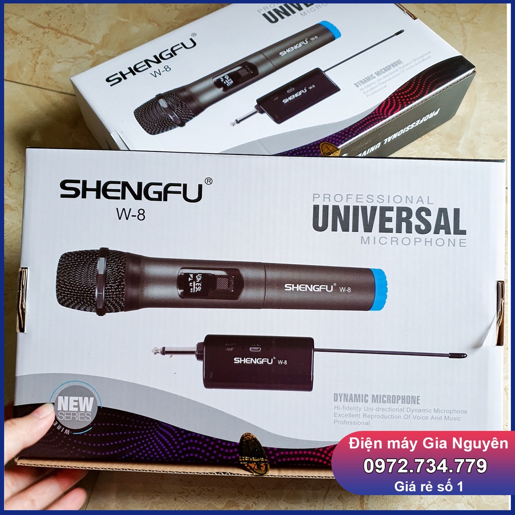 Micro hát karaoke W8 1 tay mic hút âm nhạy. hát hay