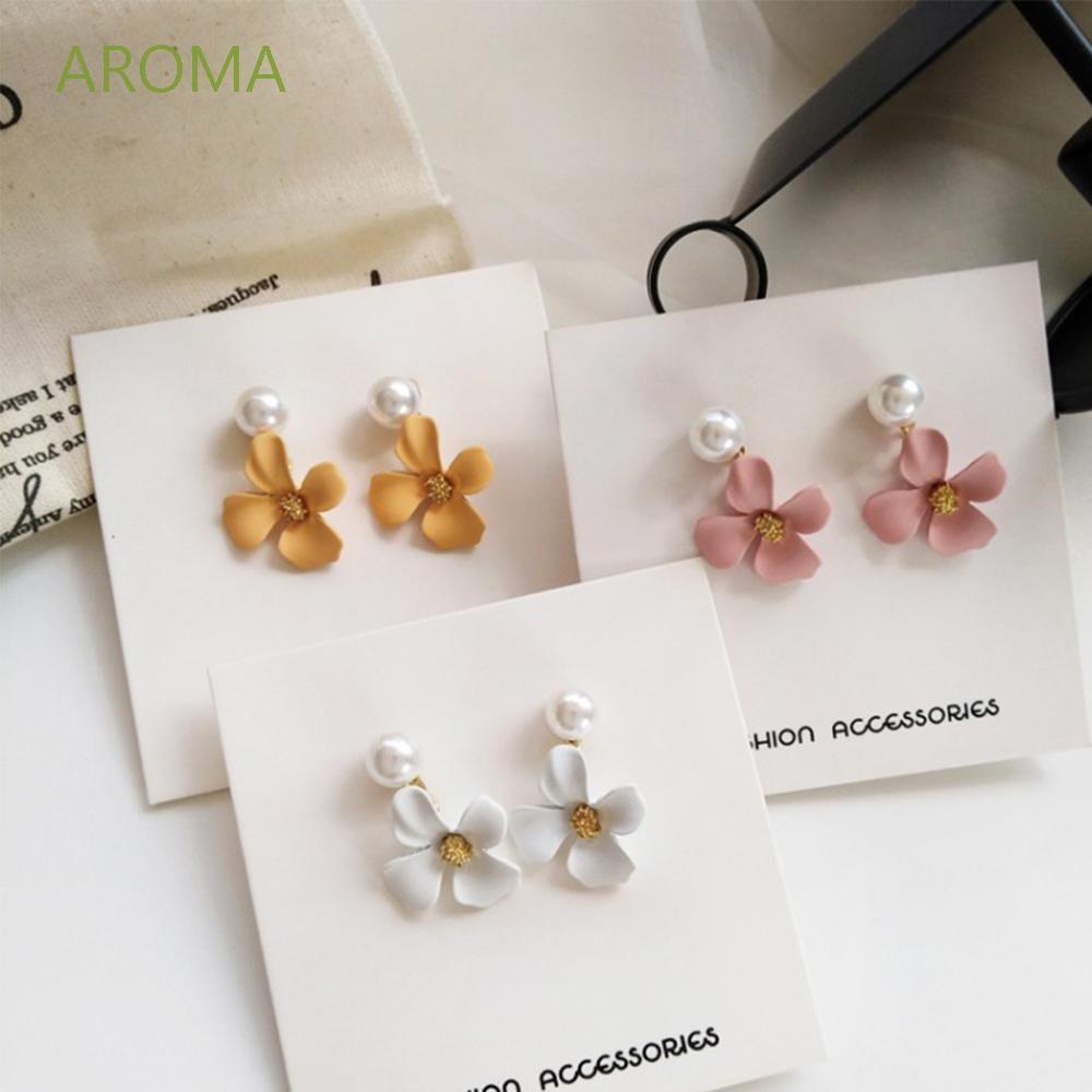 Bông Tai Đính Ngọc Trai Xinh Xắn Theo Phong Cách Hàn Quốc