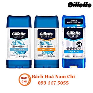 Lăn Khử Mùi Dành Cho Nam Gillette Mỹ 107g Cool Wave 5in1 | Artic Ice | Sport Triumph - Hàng Nhập Khẩu Chính Hãng