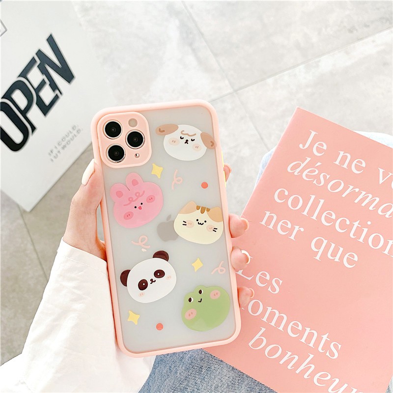 Ốp lưng iphone Thú tí hon nhám viền nổi cong 5/5s/6/6plus/6s/6splus/7/7plus/8/8plus/x/xr/xs/11/12/pro/max/plus/promax | BigBuy360 - bigbuy360.vn