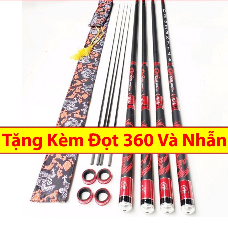 [Cần Câu Tay] Cần Câu Tay 6h Xích Long Tặng Kèm Đọt Phụ 360