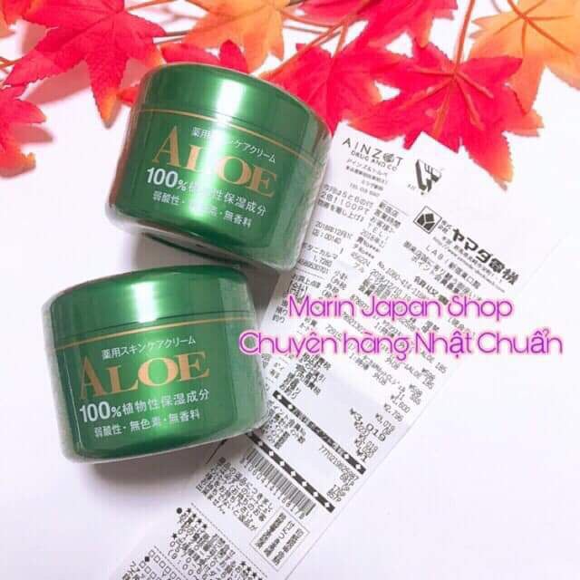 (Mẫu mới) Kem dưỡng ẩm da body toàn thân lô hội Aloe Aloins Cream Nhật Bản 185gr