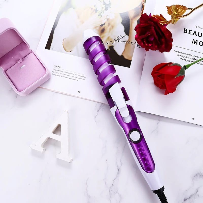 Máy uốn tóc bivolt chuyên nghiệp máy uốn tóc xoắn ốc sắt uốn tóc màu sắt