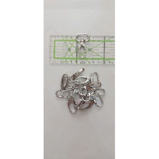 Lẻ 2/5/10 cái móc cua xi màu bạc 2cm/2,5cm
