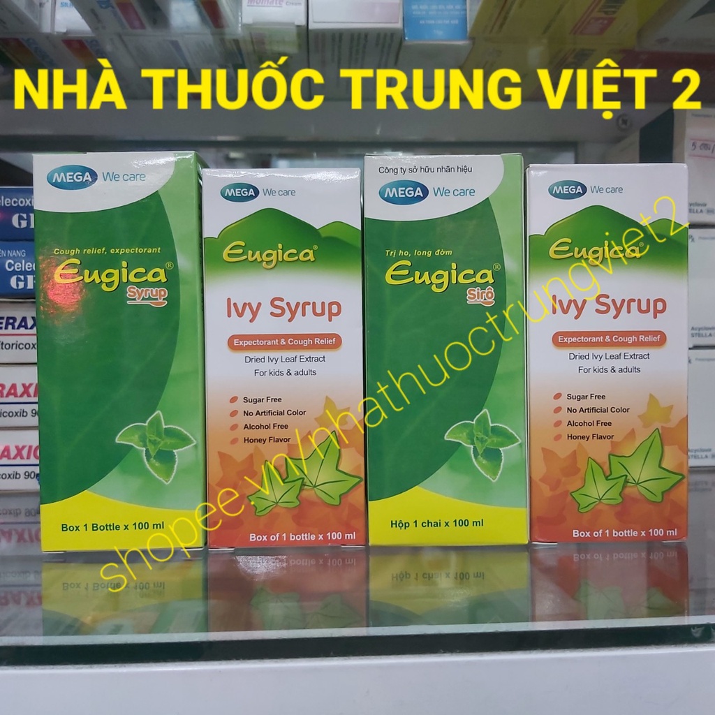 Siro Ho EUGICA IVY - Chiết xuất Cao Lá Thường Xuân - Giảm ho, Long đờm cho trẻ từ 2 tuổi