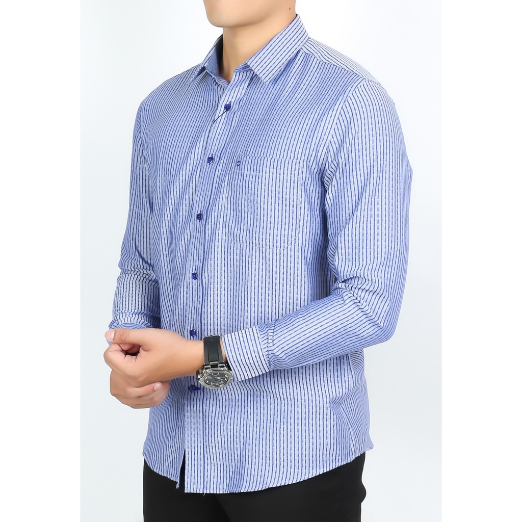 Áo sơ mi nam dài tay Owen chất Bamboo dáng Regularfit màu tím sọc dọc - AR91462DT | BigBuy360 - bigbuy360.vn